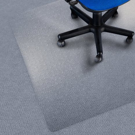 Office Marshal® Chair Mat for Carpet Floors, Low/Medium Pile - 36" x 48", Multiple Sizes - 100% Pure Polycarbonate, No-Recycling Material - Transparent, High Impact Strength