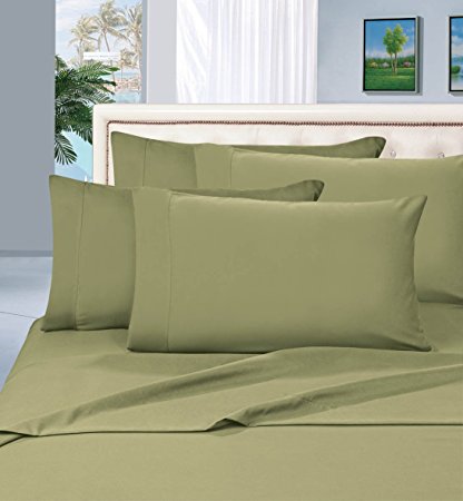 Elegant Comfort 2 Piece Luxurious Silky-Soft Pillowcases, Standard, Green