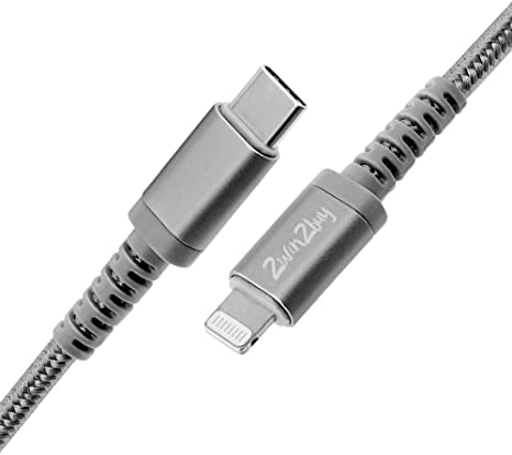 USB C to Lightning Cable 4.9ft for Apple MFi Certified, 2win2buy Nylon Braided Fast Charging Cord Compatible with iPhone 11/11 Pro/X/XR/XS Max/8 Plus/iPad, Quick Charge Needs with Type C Quick Charger