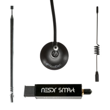 NooElec NESDR SMArt - Premium RTL-SDR w/ Aluminum Enclosure, 0.5PPM TCXO, SMA Input & 3 Antennas. RTL2832U & R820T2-Based Software Defined Radio.
