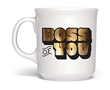 Fred SAY ANYTHING Gold Accent Coffee Mug, 16-Ounce, Boss of You