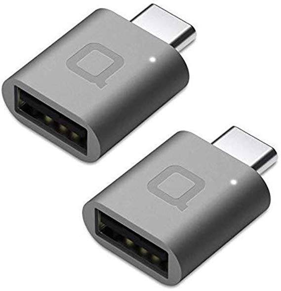 nonda USB C to USB Adapter(2 Pack),USB-C to USB 3.0 Adapter,USB Type-C to USB,Thunderbolt 3 to USB Female Adapter OTG for MacBook Pro 2019/2018,MacBook Air 2018,Surface Go,and More Type-C Devices