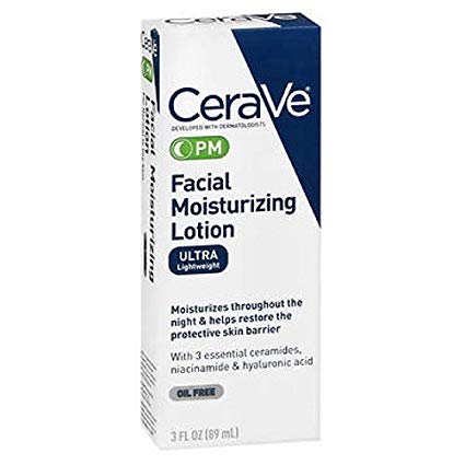 CeraVe Facial Moisturizing Lotion PM Ultra Lightweight 3 oz (Packs of 2)