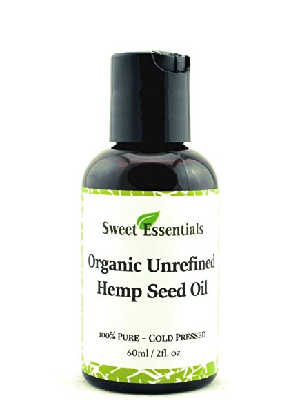 Organic Extra Unrefined Hemp Seed Oil (Food Grade) 2oz | Imported From Canada | 100% Pure Col Pressed | Offers Relief From Dry & Cracked Skin, Eczema, Baby Eczema, Psoriasis, Dermatitis, Rosacea