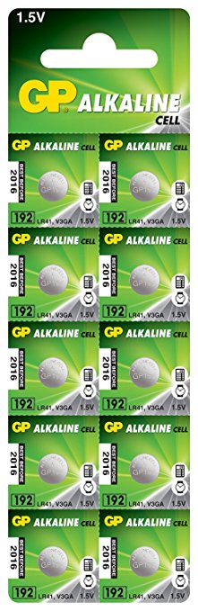 GP Alkaline Cell Battery LR41 192 1.5V [10 Pack]