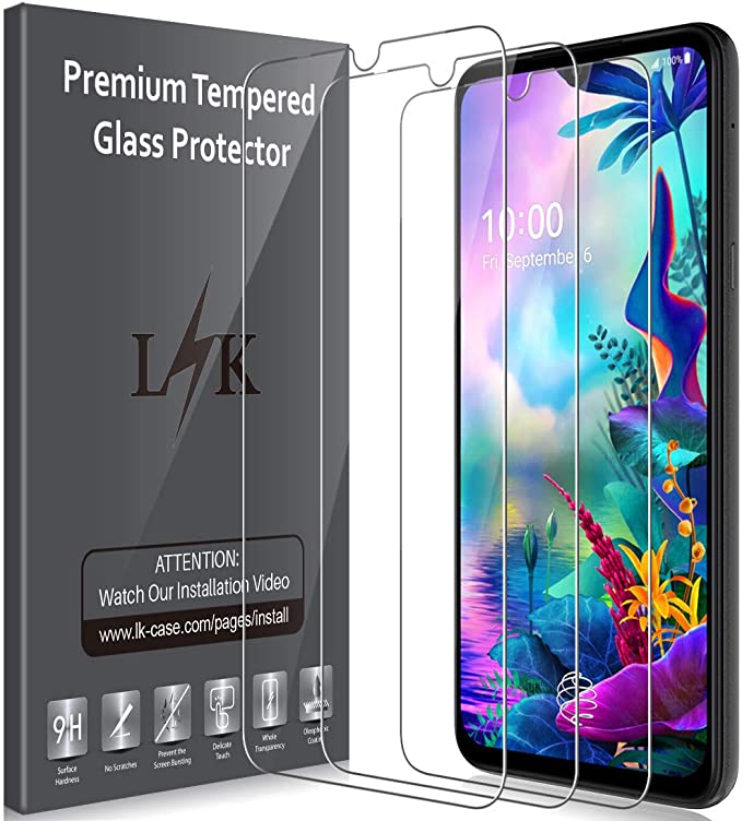 LK [3 Pack] Screen Protector for LG G8X ThinQ, [Tempered Glass][Case Friendly] Double Defence HD Clear Anti-Scratch Screen Protector