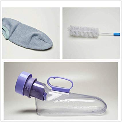 Plastic Transparent Male Urinal 32 oz. / 1000 mL Volume