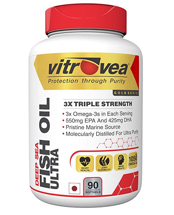 Vitrovea® Triple Strength Omega 3 FISH OIL capsules 1250mg (90 softgels)