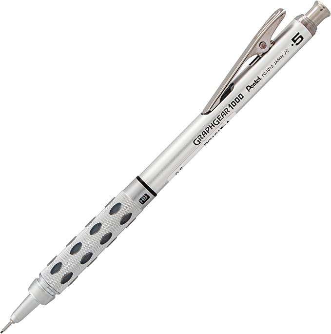 Pentel GraphGear 1000 Mechanical Pencil, (0.5mm), Black Barrel, 1 Each (PG1015A),Brown