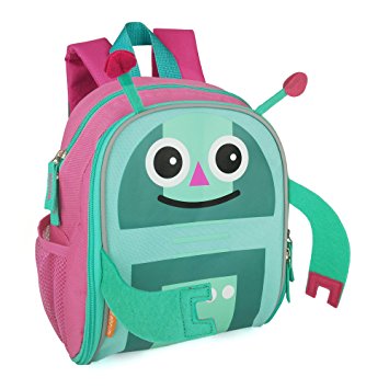 Toddler Backpack, Kids Bag with Reflective Stripe and Mesh Side Pockets for Boys and Girls,Cute Fun Happy- Face by Zebrum