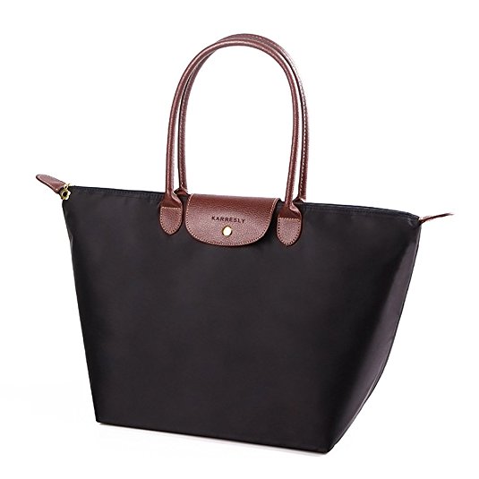 KARRESLY Women Fashion Nylon WaterProof Zipper Bag Dumpling Folding Tote Shoulder Travel Shopping Sport Handbag