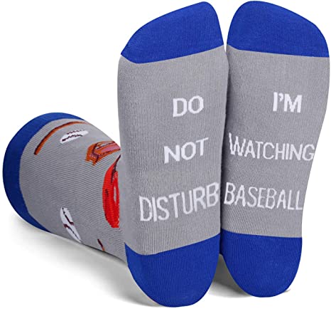 Zmart Funny Novelty Game Gaming Golf Baseball Whiskey Book Reading Socks With Saying, Gag Gifts For Dad Men