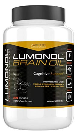 Lumonol Brain Oil (60ct): DHA/EPA Omega-3 Fish Oil, Pharma-Grade. Provides Vital Support for The Functioning of Brain Cells. Rejuvenating Brain Cells, Enhances Memory, Energy, Behavior.