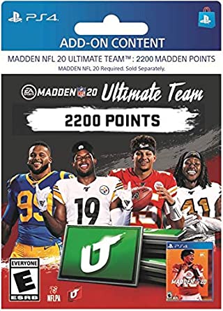 Madden NFL 20: MUT 2200 Madden Points Pack - [PS4 Digital Code]