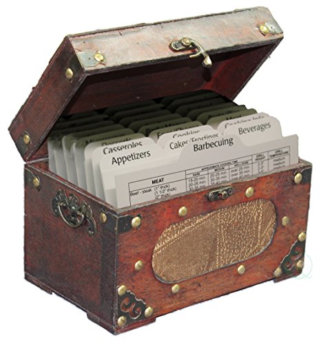 Antique wooden recipe card box