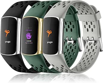 Maledan Band Compatible with Fitbit Charge 5/Charge 6 Bands for Women Men, Breathable and Waterproof Wristband Replacement Bracelet Strap for Fitbit Charge 5/ Charge 6 Fitness Tracker Accessories