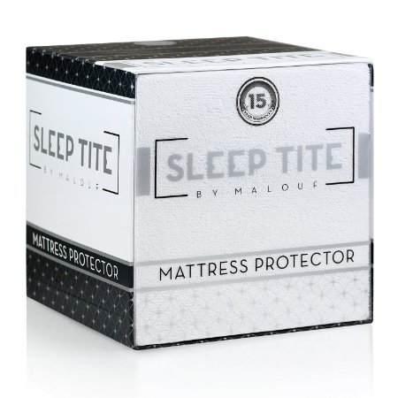 Sleep Tite by Malouf® Hypoallergenic 100% Waterproof Mattress Protector- 15-Year Warranty - Cal King