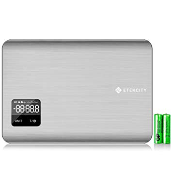 Etekcity EK 7017 Digital Kitchen Food Multifunction Scale, 11 Lb 5 kg, Stainless Steel (Batteries Included)