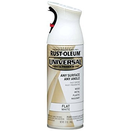 Rust-Oleum 247564 Universal All Surface Spray Paint, 12 oz, Flat White