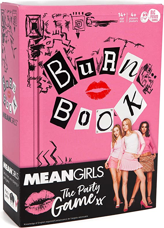 Mean Girls Burn Book Party Card Game Family Board Game Based on The Comedy Movie, for Adults and Teens Ages 14 and up