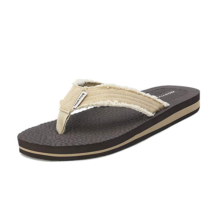 NORTIV 8 Men's Thong Flip Flops Sandals Comfortable Light Weight Beach Sandal