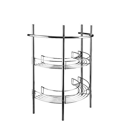 Croydex AJ401341YW Pedestal Storage Unit, Chrome