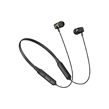 Aroma Yellow Series NB 122 A - 20 Hours Playtime with Powerful Bass, Fast Charging & in Built Mic in Ear Bluetooth Neckband Headphones