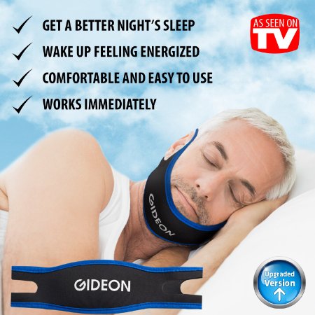 Gideon™ Adjustable Anti-Snoring Chin Strap - Natural and Instant Snore Relief - Stop Snoring Solution - Natural, Fast and Simple [UPGRADED VERSION]