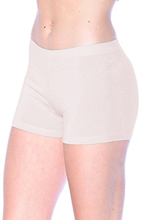 Cotton Blend Elastic Waist Band Legging Shorts