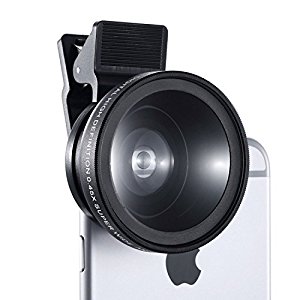 HCE Universal Professional HD Camera Lens Kit Detachable Wide Angle/Macro Lens for iPhone 6s / 6s Plus / 6 / 5s, ipad, Tablet PC, Smart Phone (0.45x Super Wide Angle Lens, 12.5x Super Macro Lens)