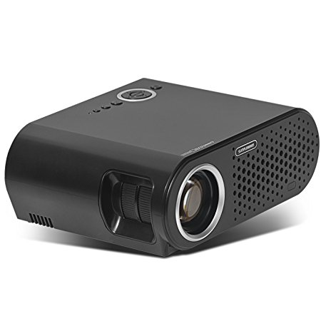 Simplebeam Projector GP90 Plus New Upgraded +20% Brightness Support 1080p Full HD Multimedia for Home Theater/Game/Party(Black)