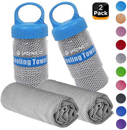 YQXCC Cooling Towels 2 Pack (47"x12") Travel Towel Microfiber Gym Towel for Men or Women Ice Cold Towels for Yoga Gym Travel Camping Golf Football & Outdoor Sports