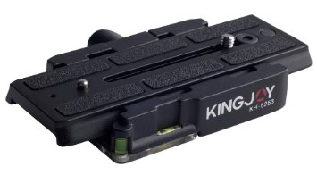 Kingjoy KH-6253 Rapid Connect Adapter Plate with Sliding Quick Release Plate and Spirit Level