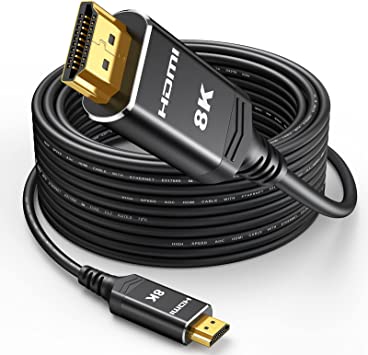 Snowkids 8K HDMI Cable 50FT,HDMI Cord 2.1 CL3 in Wall Rated,48Gbps 8K 60Hz,4K 120Hz eARC HDR HDCP 2.2 2.3 Compatible with Dolby Vision