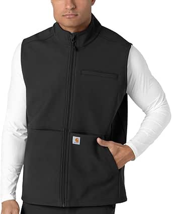 Carhartt Scrubs C82023 Rugged Flex® Modern Fit Bonded Fleece Vest - Large Regular - Black