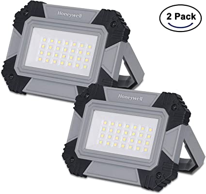 Honeywell 500 Lumens LED Battery Work Light, Portable Work Light with 2 Lighting Modes for Car Repairing, Garage and Camping Emergency