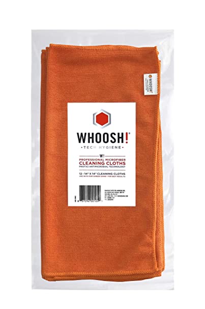 WHOOSH! Screen Cleaning Microfiber Cloths Set BEST for Smartphones, iPads, Eyeglasses, Kindle, LED, LCD & TVs - 12 Pack