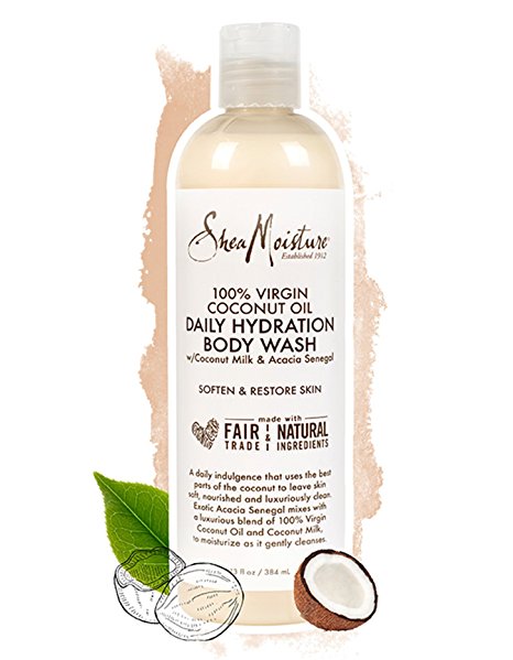 Shea Moisture Daily Hydration Body Wash 100% Virgin Coconut Oil 13oz NEW!