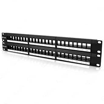 NewYork Cables® Blank Keystone/Patch Panel Network Patch Panel for Data Centers, Offices, and Server Rooms (Unloaded, 48 Port Patch Pannel Unloaded)