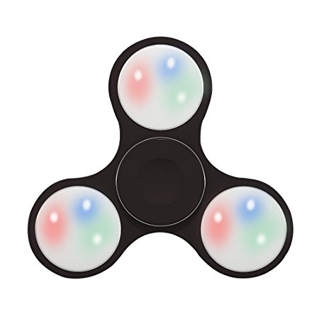 SRX Fidget Spinner Toy Stress Reducer Light Up Switch Control - Black