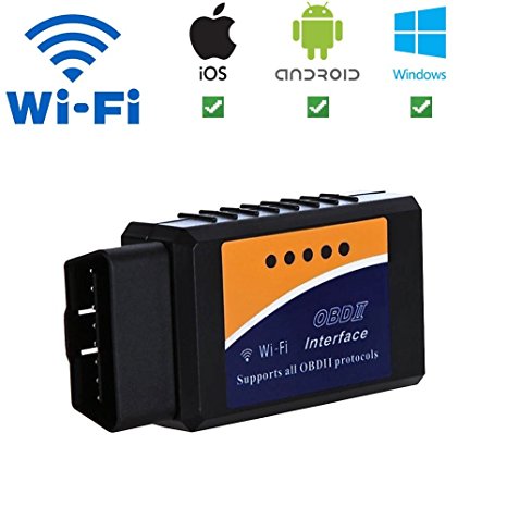 Giveet Car WIFI OBD2 Scanner-Wireless OBD 2 Scan Tool Interface Scanner-OBDII Car Code Reader Check Engine Light Diagnostic Tool for iOS, Android & Windows Devices