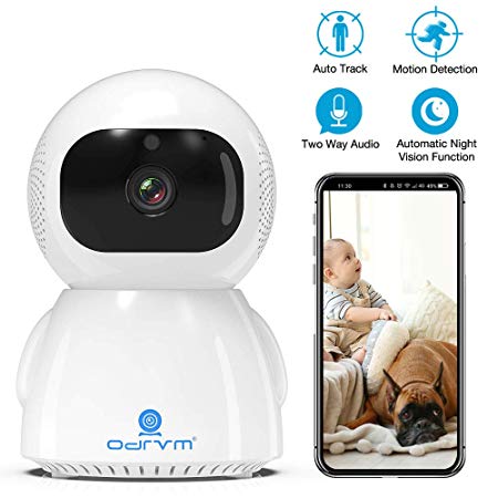 Home Security Camera Wireless Pet Camera WiFi 1080P Two Way Audio Auto Night Vision and Motion Detection Baby Monitor Security Camera for Android and iOS Dog Camera
