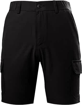 BRISIRA Board Shorts Men's Hybrid Swim Shorts 8" Cargo Swim Trunks Quick Dry Stretch Lightweight Elastic Waist Zipper Pockets