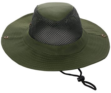 Outdoor Boonie Sun Hat UPF 50. Perfect for Hiking, Fishing, Boating and Outdoors Sports. Constructed with Polyester and Mesh Panels to Keep You Cool