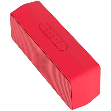 Bluetooth Speakers, Antilope Mini Portable Bluetooth Speaker Surround Sound Stereo Wireless Outdoor Speakers, HD Audio and Enhanced Bass for iPhone, iPad, iPod, Smartphone and Tablet - Red