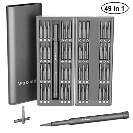 Wukong Magnetic Screwdriver Set,49 in 1 Precision Screwdriver,Electronics Repair Tool Kit for iPhone,PC, Laptop,Ipad,UAV Models, Tablets, MacBook,Electronic Toys and Other Devices