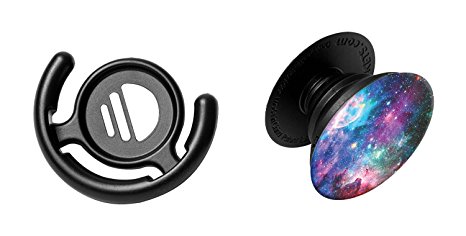 PopSockets Stand for Smartphones & Tablets - Blue Nebula & PopSockets Mount