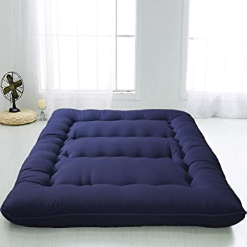 MAXYOYO Japanese Floor Mattress, Thicken Daybed Futon Sleeping Pad Foldable  Roll Up Mattress Boys Girls Dormitory Floor Lounger Bed Couches and Sofas