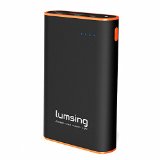 Lumsing Grand Series A1 Fit Portable Battery Charger 10050mah Dual-usb External Power Bank for Iphone 6s Plus 6s 6 Plus 6 Ipad Mini Samsung Galaxy S6 Edge Sony Nexus HTC Gopro and More Black