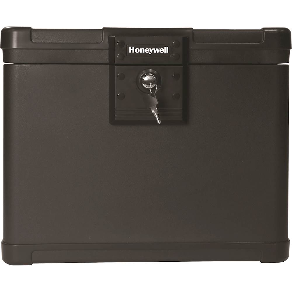 Honeywell - 0.6 Cu. Ft. Fire- and Water-Resistant Document Chest with Key Lock - Black